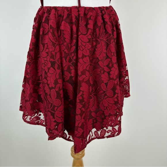 NBD X Revolve Red Lace Get Out Dress Medium - Picture 14 of 16